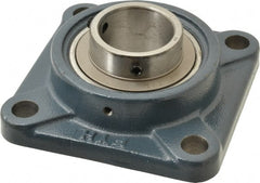 Value Collection - 5-3/8" OALBall Bearing Pillow Block - Cast Iron - Exact Tooling