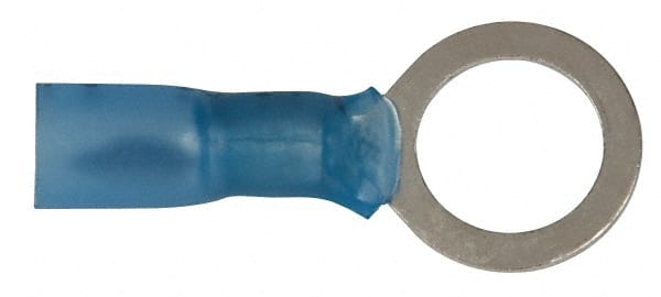 3M - 16-14 AWG Partially Insulated Crimp Connection Circular Ring Terminal - 3/8" Stud, Copper Contact - Exact Tooling