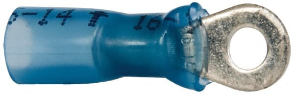 3M - 16-14 AWG Partially Insulated Crimp Connection Circular Ring Terminal - #6 Stud, Copper Contact - Exact Tooling