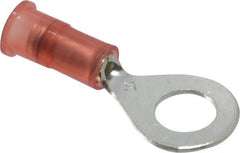 3M - 22-18 AWG Partially Insulated Crimp Connection Circular Ring Terminal - 1/4" Stud, Copper Contact - Exact Tooling