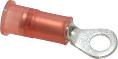 3M - 22-18 AWG Partially Insulated Crimp Connection Circular Ring Terminal - #6 Stud, Copper Contact - Exact Tooling