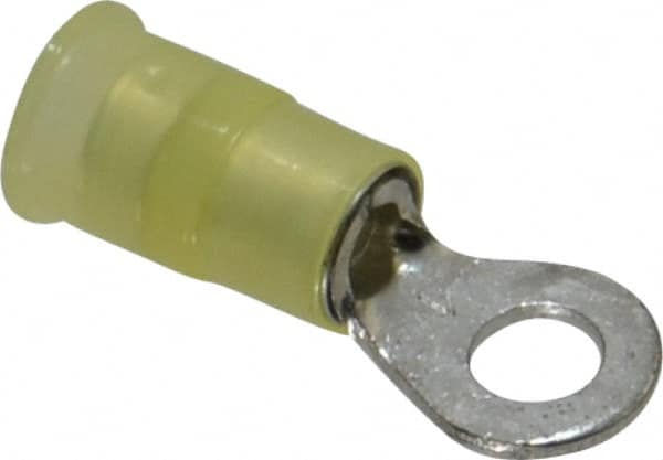 3M - 12-10 AWG Partially Insulated Crimp Connection Circular Ring Terminal - #10 Stud, Copper Contact - Exact Tooling