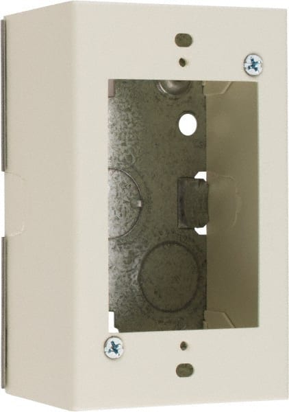 Wiremold - 1 Gang, (2) 1/2" Knockouts, Steel Rectangle Device Box - 4-5/8" Overall Height x 2-7/8" Overall Width x 1-3/4" Overall Depth - Exact Tooling