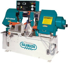 Clausing - 12-3/4 x 12-9/16" Max Capacity, Automatic Variable Speed Pulley Horizontal Bandsaw - 95 to 395 SFPM Blade Speed, 230/460 Volts, 5 hp, 3 Phase - Exact Tooling