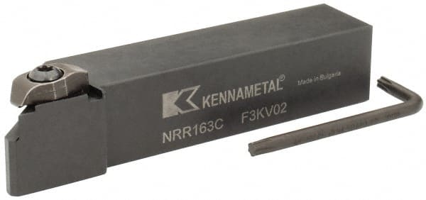 Kennametal - Internal/External Thread, Right Hand Cut, 1" Shank Width x 1" Shank Height Indexable Threading Toolholder - 5" OAL, NU 3125L Insert Compatibility, NR Toolholder, Series Top Notch - Exact Tooling