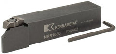 Kennametal - Internal/External Thread, Right Hand Cut, 1" Shank Width x 1" Shank Height Indexable Threading Toolholder - 5" OAL, NU 3125L Insert Compatibility, NR Toolholder, Series Top Notch - Exact Tooling