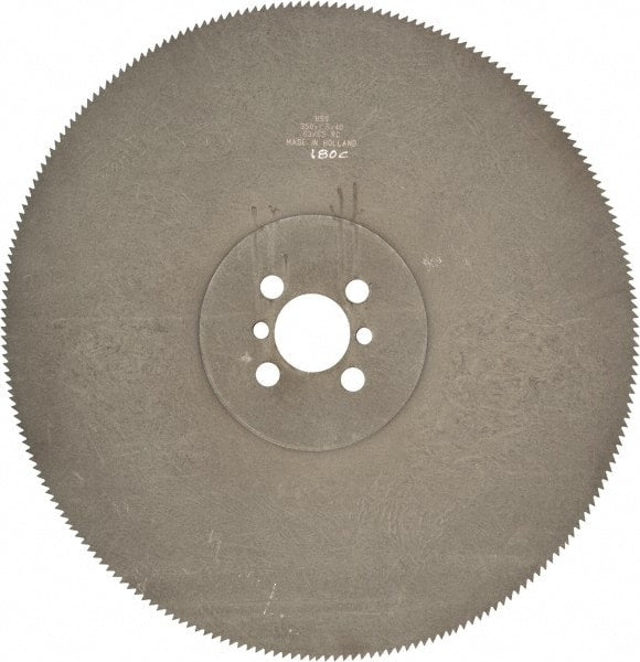 Kinkelder Saw - 350mm Blade Diam, 180 Teeth, High Speed Steel Cold Saw Blade - 40mm Arbor Hole Diam, 2.5mm Blade Thickness - Exact Tooling