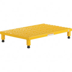 Vestil - 5" High x 24" Wide x 36" Deep, Yellow Step Stand - Steel, 500 Lb Capacity - Exact Tooling