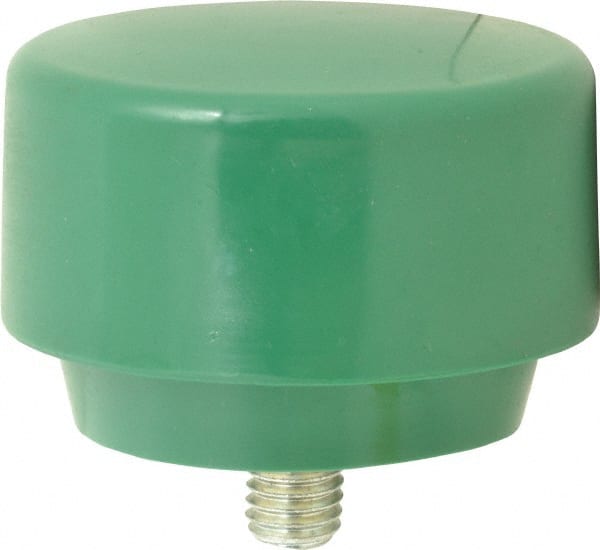NUPLA - 3" Face Diam, Grade Tough, Green Hammer Tip/Face - Plastic - Exact Tooling