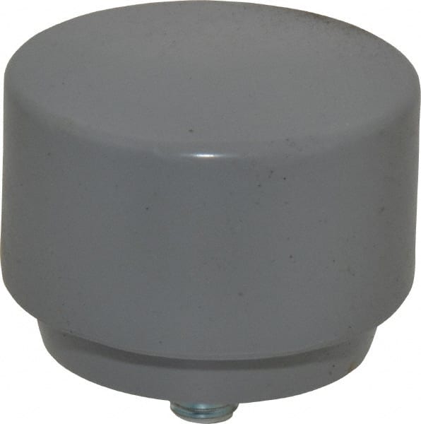 NUPLA - 2" Face Diam, Grade Extra Soft, Gray Soft Face Hammer Tip - Plastic - Exact Tooling