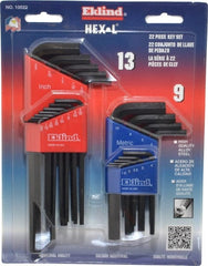 Eklind - 22 Piece L-Key Hex Key Set - Exact Tooling