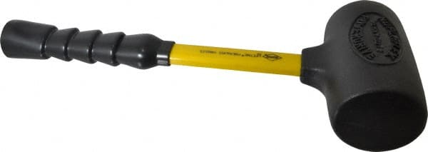 NUPLA - 4 Lb Head 2-3/4" Face Nonmarring Hammer - 13" OAL, Fiberglass Handle - Exact Tooling