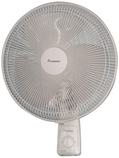 Comfort Zone - 16" Blade, 1/20 hp, 2,300 Max CFM, Single Phase Oscillating Wall Mounting Fan - 0.47 Amps, 120 Volts, 3 Speed - Exact Tooling