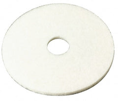 3M - Spray Buffing Pad - 19" Machine, White Pad, Polyester - Exact Tooling