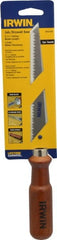 Irwin - 6-1/2" High Carbon Steel Blade Drywall Saw - Hardwood Handle, Round, 12-13/16" OAL - Exact Tooling