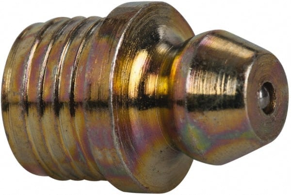 Value Collection - Straight Head Angle, 5/16 Thread Steel Drive-In Grease Fitting - Exact Tooling