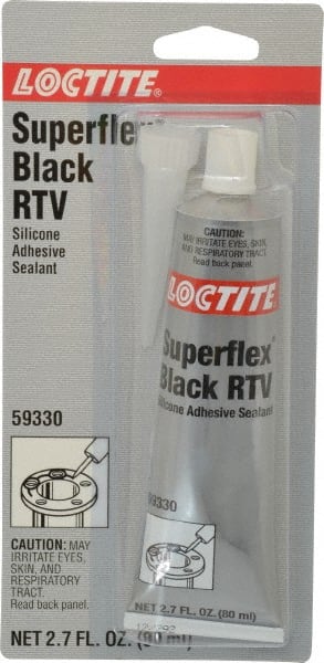 Loctite - 80 mL Tube Black RTV Silicone Joint Sealant - 30 min Tack Free Dry Time, 24 hr Full Cure Time, Series 193 - Exact Tooling