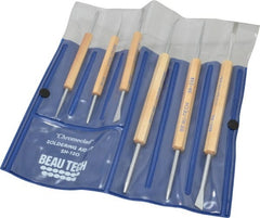 Beau Tech - Soldering Set Includes: 2 Reamer Forks, 2 Angled Reamer Forks, and 2 Brush/Scrappers (8 & 6 Inch Sizes) - Stainless Steel - Exact Tooling