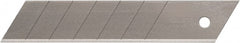 Stanley - 10 Piece Carbon Steel Snap-off Blade - 5-7/16" Blade Length, 0.027" Blade Thickness - Exact Tooling