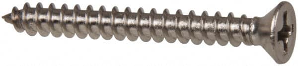 Value Collection - #6 Flat Head Phillips Sheet Metal Screw - Stainless Steel, 1-1/4" OAL, Grade 316 - Exact Tooling