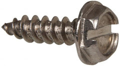 Value Collection - #6 Hex Washer Head Slotted Sheet Metal Screw - Stainless Steel, 1/2" Length Under Head, Grade 316 - Exact Tooling