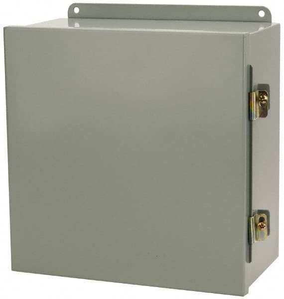 Cooper B-Line - Steel Standard Enclosure Hinge Flat Cover - NEMA 12, 13, 12" Wide x 12" High x 6" Deep, Dirt-tight & Dust-tight - Exact Tooling