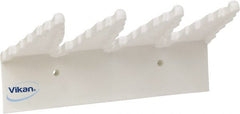 Vikan - 22 Lb, 6-1/2" Wide, 2-1/2" High, Polypropylene, Wall Bracket - 9-1/2" Long, 3 Holders - Exact Tooling
