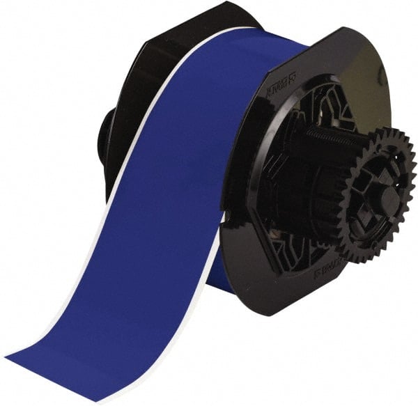 Brady - 2-1/4" Wide, Blue Vinyl Labels - For BBP30 Label Printer, BBP33 Label Printer, BBP35 Multicolor Sign & Label Printer, BBP37 Color & Cut Sign & Label Printer, BradyPrinter S3100, BBP31 Sign & Label Printer - Exact Tooling