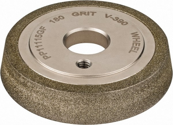 Darex - 3" Diam, 3/4" Hole Size, 1-1/4" Overall Thickness, 180 Grit, Type 12 Tool & Cutter Grinding Wheel - Medium Grade, Diamond - Exact Tooling