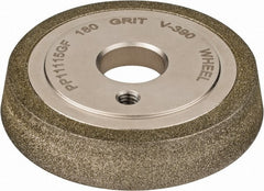 Darex - 3" Diam, 3/4" Hole Size, 1-1/4" Overall Thickness, 180 Grit, Type 12 Tool & Cutter Grinding Wheel - Medium Grade, Diamond - Exact Tooling