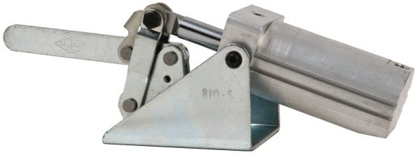 De-Sta-Co - 750 Lb Inner Hold Capacity, Horiz Mount, Air Power Hold-Down Toggle Clamp - 1/8 NPT Port, 145 Max psi, 99° Bar Opening, 45.47mm Height Under Bar - Exact Tooling