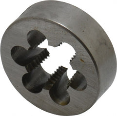 Cle-Line - 3/8-18 NPT Thread, Round Pipe Die - 1-1/2" Outside Diam, Carbon Steel - Exact Tooling