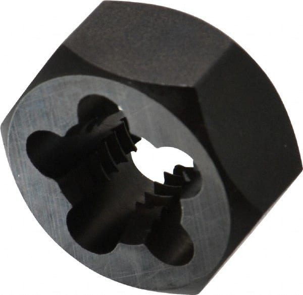 Cle-Line - 5/8-11 UNC Thread, 1-1/4" Hex, Hex Rethreading Die - Carbon Steel, 5/8" Thick, Series 0650 - Exact Tooling
