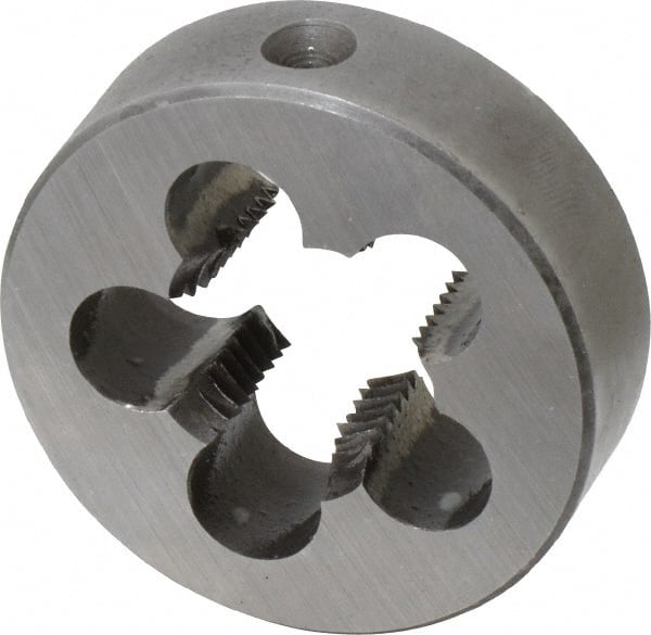 Cle-Line - 1/2-14 NPT Thread, Round Pipe Die - 2" Outside Diam, Carbon Steel - Exact Tooling