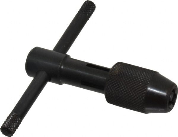 Cle-Line - #0 to 1/4" Tap Capacity, T Handle Tap Wrench - 2-3/4" Overall Length - Exact Tooling