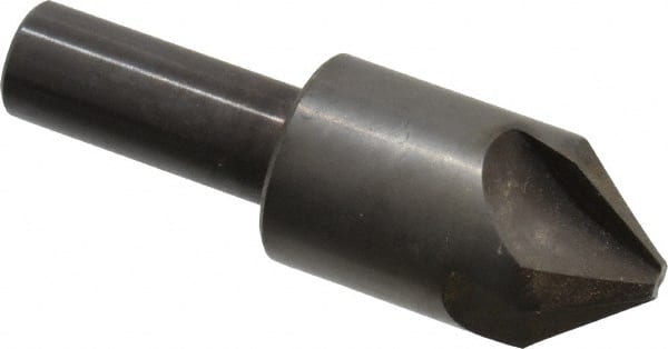 Hertel - 7/8" Head Diam, 1/2" Shank Diam, 4 Flute 82° High Speed Steel Countersink - Exact Tooling