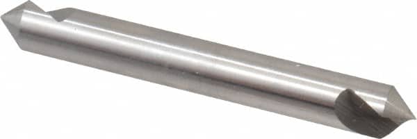 Hertel - 1/4" Head Diam, 1/4" Shank Diam, 1 Flute 82° High Speed Steel Countersink - Exact Tooling