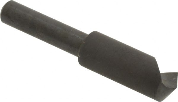 Hertel - 3/8" Head Diam, 1/4" Shank Diam, 1 Flute 120° High Speed Steel Countersink - Exact Tooling