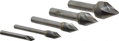 Hertel - 5 Piece, 1/4 to 1" Head Diam, 60° Included Angle, Countersink Set - Exact Tooling