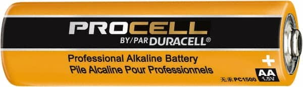 Ability One - Size AA, Alkaline, Standard Battery - 1.5 Volts - Exact Tooling