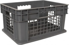 Akro-Mils - 0.89 Cu Ft, 83 Lb Load Capacity Gray Polyethylene Tote Container - Stacking, 15.8" Long x 11.8" Wide x 8.3" High - Exact Tooling