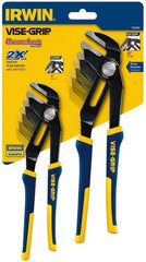 Irwin - 2 Piece GrooveLock Plier Set - Comes in Clamshell - Exact Tooling