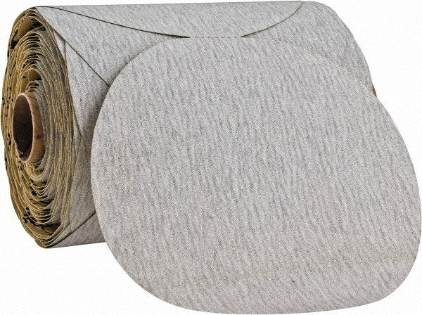 3M - 5" Diam, 180 Grit Silicon Carbide Adhesive PSA Disc - Very Fine Grade, Gray, A Weighted Backing, Flexible, Use with Random Orbital Sanders - Exact Tooling