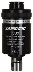Tapmatic - Model 30X, No. 0 Min Tap Capacity, 1/4 Inch Max Mild Steel Tap Capacity, JT33 Mount Tapping Head - 21600 (J116), 21700 (J117) Compatible, Includes Tap Clamping Wrenches, for Manual Machines - Exact Tooling