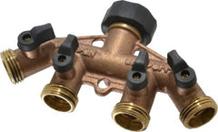 Midwest Control - 3/4 NH Garden Hose Coupler - Brass, Female Swivel Nut to Male Hose Connector - Exact Tooling