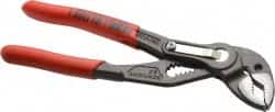 Knipex - 6" OAL, 1-1/4" Max Capacity, 0.7" Jaw Length, 11 Position Adjustable Tongue & Groove Pliers - Self-Gripping V-Jaws, Standard Head, Nonslip Plastic Handles - Exact Tooling