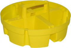 Bucket Boss - 4 Pocket Yellow Plastic Bucket Organizer - 10-1/2" Wide x 10-1/4" Deep x 4" High - Exact Tooling