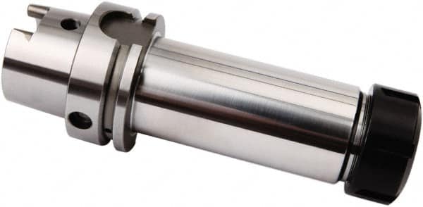 Accupro - 1/32" to 5/8" Capacity, 5" Projection, HSK63A Hollow Taper, ER25 Collet Chuck - 0.003mm TIR, Through-Spindle - Exact Tooling