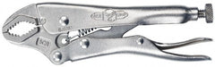 Irwin - 5" OAL Curved Jaw Locking Pliers - 3/4" Jaw Width, 2-1/4" Jaw Depth, 1-1/2" Jaw Opening, Standard Handle - Exact Tooling