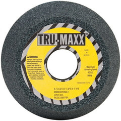 Tru-Maxx - 5" Diam, 1-1/4" Hole Size, 1-3/4" Overall Thickness, 60 Grit, Type 11 Tool & Cutter Grinding Wheel - Medium Grade, Aluminum Oxide, I Hardness, 4,585 RPM - Exact Tooling
